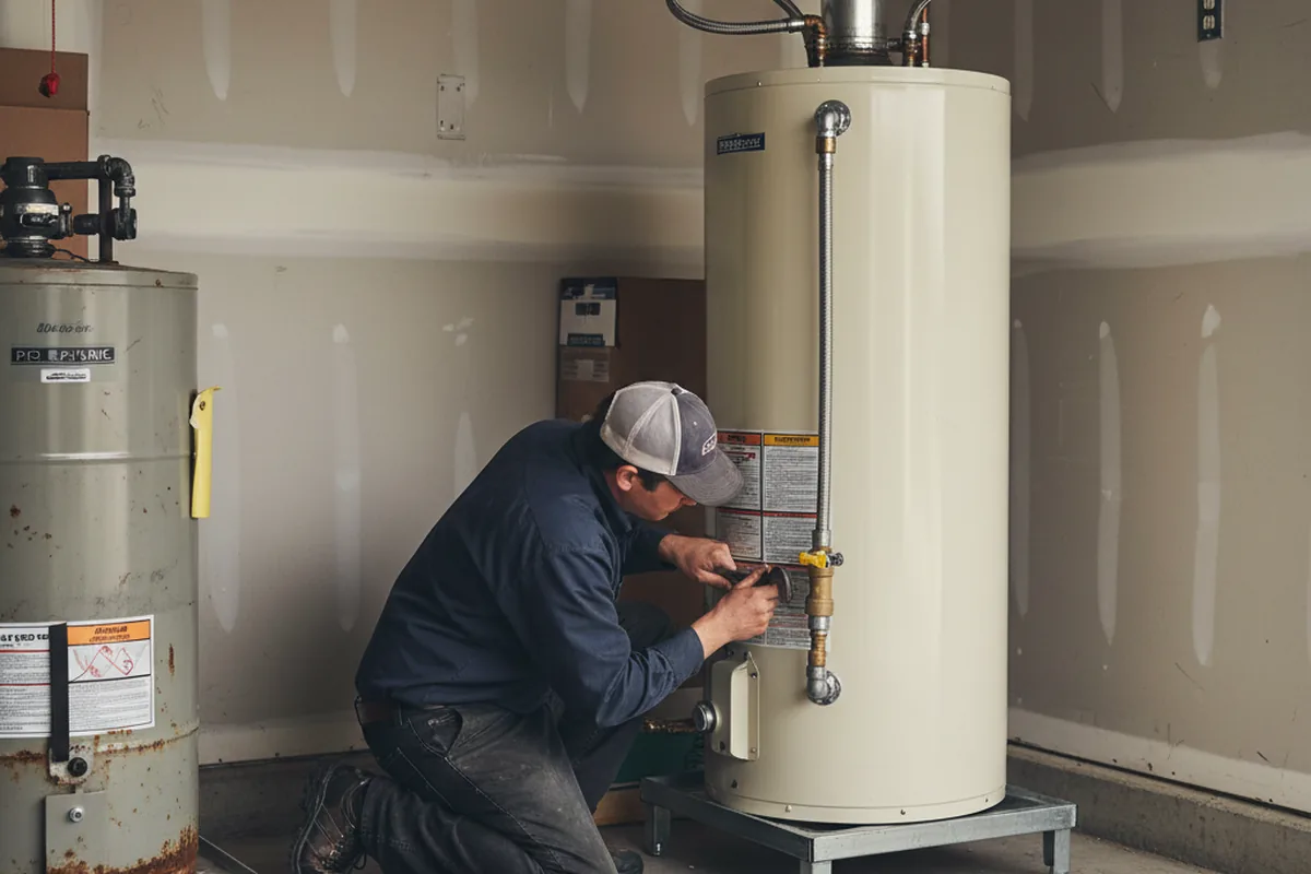 Water heater and shutoff valve replacement in Mecca
